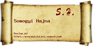 Somogyi Hajna névjegykártya